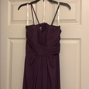 Eggplant purple bridesmaid/prom dress